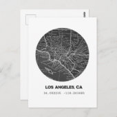 Los Angeles Map Briefkaart (Voorkant / Achterkant)