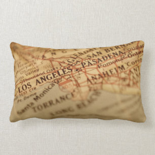 Los Angeles  Map Lumbar Pillow Kussen