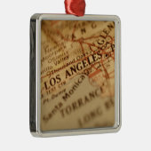 LOS ANGELES Map Metalen Ornament (Rechts)