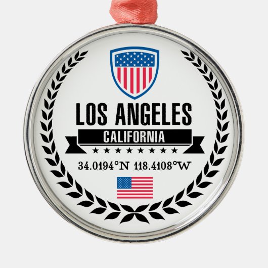 Los Angeles Metalen Ornament (Voorkant)