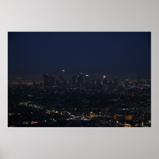 Los Angeles Night Skyline Poster