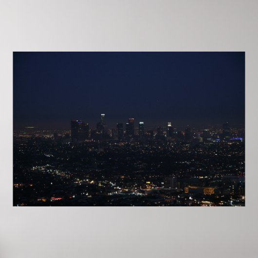 Los Angeles Night Skyline Poster (Voorkant)