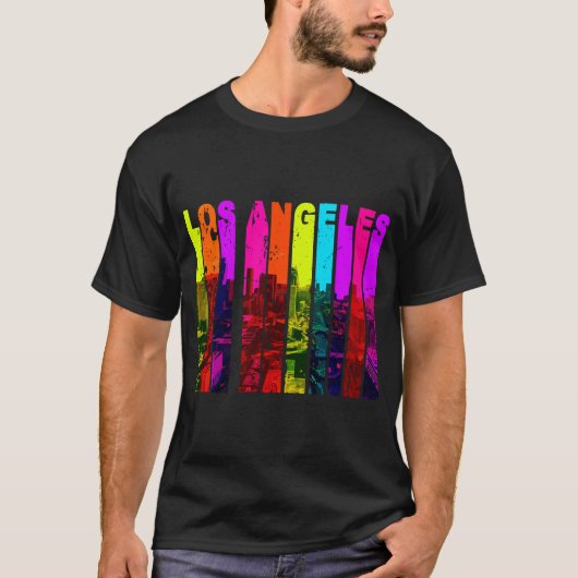 Los Angeles Nights Retro T-shirt (Voorkant)