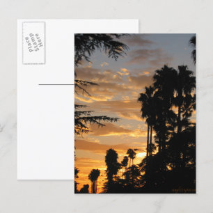 Los Angeles Palm Tree Sunset Briefkaart