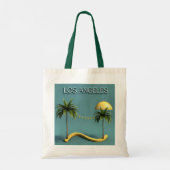 Los Angeles Palmboom Zonsondergang Boodschappentas Tote Bag (Achterkant)
