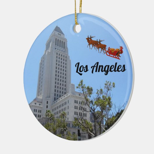 Los Angeles Panoramic Ceramic Ornament (Links)