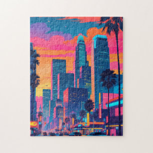 Los Angeles Pop Art Puzzle - Kleurrijk Californië Legpuzzel