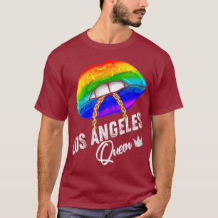Los Angeles Queen LGBTQ Gay Pride Regenboogvlag T-shirt