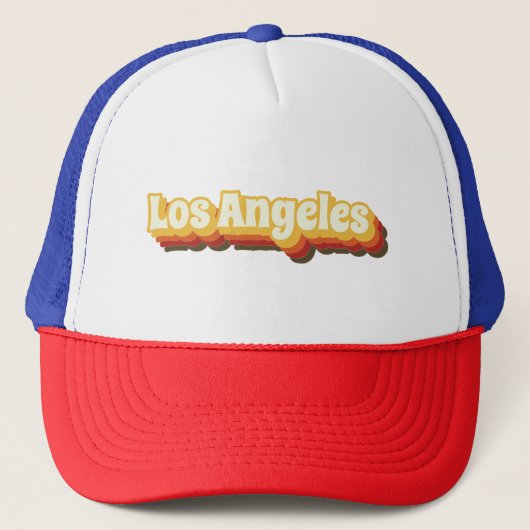 Los Angeles Retro Tekst Trucker Pet (Voorkant)