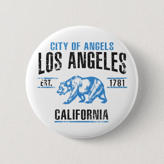 Los Angeles Ronde Button 5,7 Cm (Voorkant)