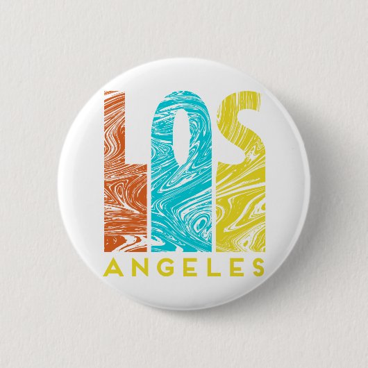 Los Angeles Ronde Button 5,7 Cm (Voorkant)