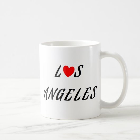 Los Angeles rood hart Koffiemok (Rechts)
