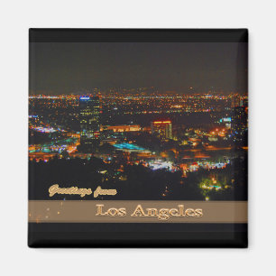 Los Angeles 's nachts van Mulholland Drive Magneet