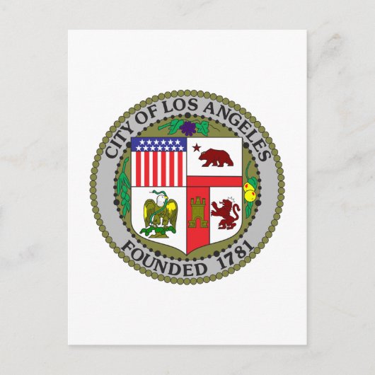 Los Angeles Seal Briefkaart (Voorkant)