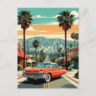 Los Angeles Silhouette Californië Vakantie Groeten Briefkaart
