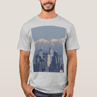 Los Angeles Silhouette San Gabriel Mountains Foto  T-shirt