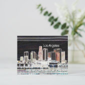 Los Angeles Skyline Briefkaart (Staand voorkant)