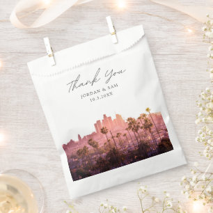 Los Angeles Skyline bruiloft gepersonaliseerd Bedankzakje