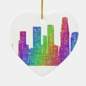 Los Angeles skyline Keramisch Ornament (Achterkant)