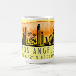 Los Angeles Skyline Latitude en Longitude Koffiemok