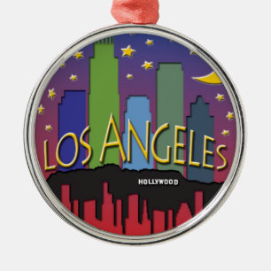 Los Angeles Skyline nighlife Metalen Ornament