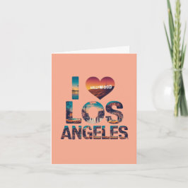 Los Angeles Skyline Sunset & Hollywood Typografie