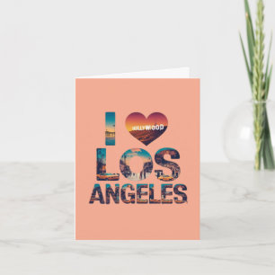 Los Angeles Skyline Sunset & Hollywood Typografie
