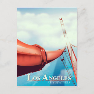 Los Angeles "stad van engelen" Vakantieposter. Briefkaart