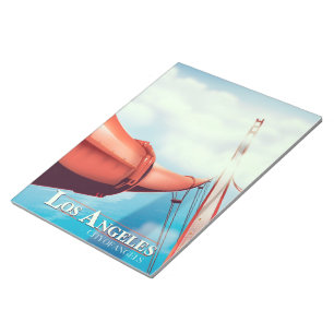 Los Angeles "stad van engelen" Vakantieposter. Notitieblok