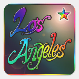 "Los Angeles Star 1" ticker Vierkante Sticker