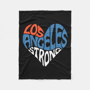 Los Angeles Strong Heart Pray voor LA Support Cali Fleece Deken