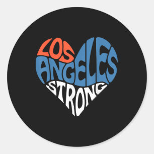 Los Angeles Strong Heart Pray voor LA Support Cali Ronde Sticker