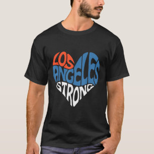 Los Angeles Strong Heart Pray voor LA Support Cali T-shirt