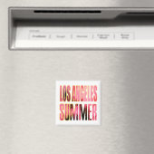 "Los Angeles Summer Letter Red" Magnet (In Situ (Lave-vaisselle))