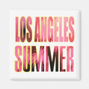 "Los Angeles Summer Letter Red" Magnet Magneet