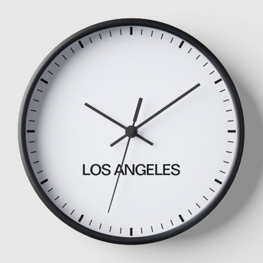 Los Angeles Time Zone Newsroom Style Clock (Voorkant)