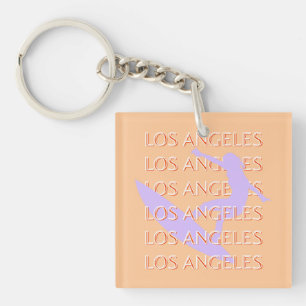 Los Angeles Travel Art, Californië, Reiskunst Sleutelhanger