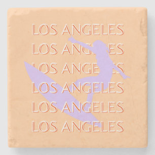 Los Angeles Travel Art, Californië, Reiskunst Stenen Onderzetter
