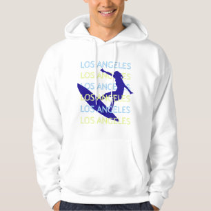 Los Angeles Travel Art, Californië, Reizen, Blauw Hoodie