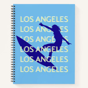 Los Angeles Travel Art, Californië, Reizen, Blauw Notitieboek