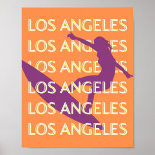 Los Angeles Travel Art, Californië, Reizen, Sinaas Poster