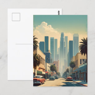 Los Angeles vintage poster Briefkaart