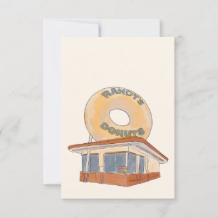 Los Angeles Watercolor wenskaart Bedankkaart