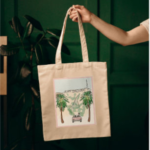 Los Angeles Waterverf bruiloft Tote Bag