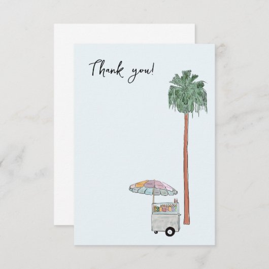 Los Angeles Waterverf Dank u kaart (Voorkant / Achterkant)