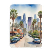 Los Angeles waterverf kunst Magneet (Verticaal)