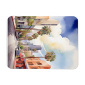 Los Angeles waterverf kunst Magneet (Horizontaal)