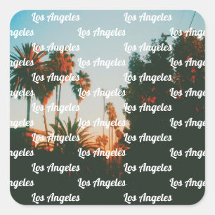 Los Angeles, West Hollywood Reis Souvenir Vierkante Sticker