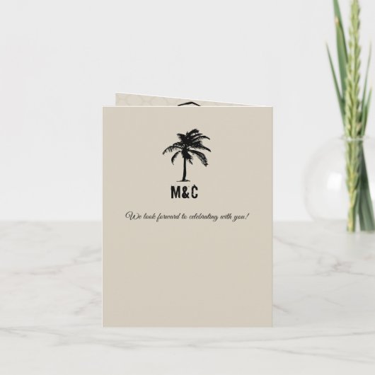 Los Cabos Mexico Passport Palm Tree Wedding (Achterkant)