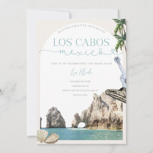 Los Cabos Mexique Bachelorette Weekend Invitation (Devant)